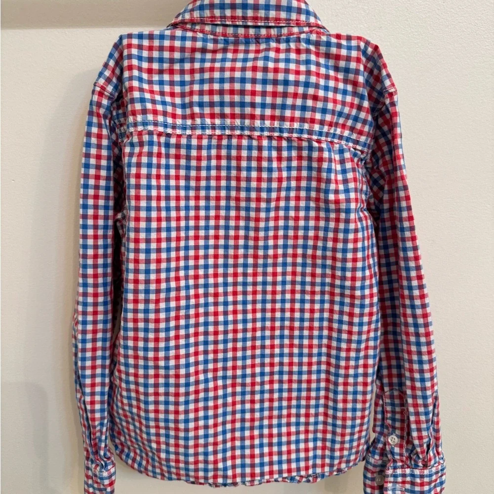 Carter's Red, White, and Blue Checkered Button-Down Shirt